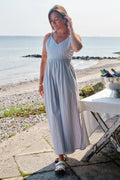 Savani Randig Klänning | Ljusblå