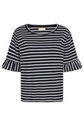 Marline T-shirt | Svart Briljantvit