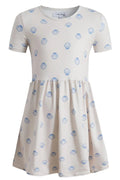 Alma Ss Babydoll Dress (Barn) | Ivory Cobolt Shell