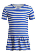 Alma Frill T Shirt (Barn) | Stripe Ivory Cobolt