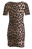 Alma Ss Turn Dress | Big Lux Leo Fossil | Kjole fra Liberté