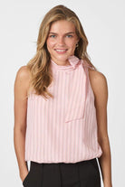 Veda Stripe Top | Rose | Bluse fra Neo Noir