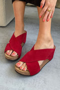 Frances Sandal Wedge | Röd