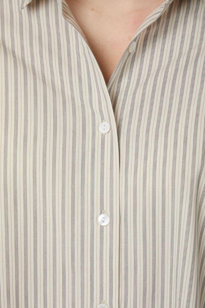 Dita Double Stripe Shirt | Creme | Bluse fra Neo Noir