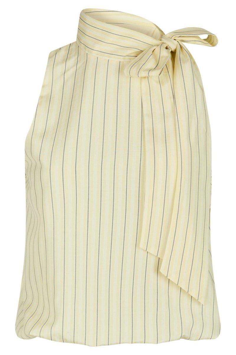 Veda Stripe Top | Light Yellow | Bluse fra Neo Noir