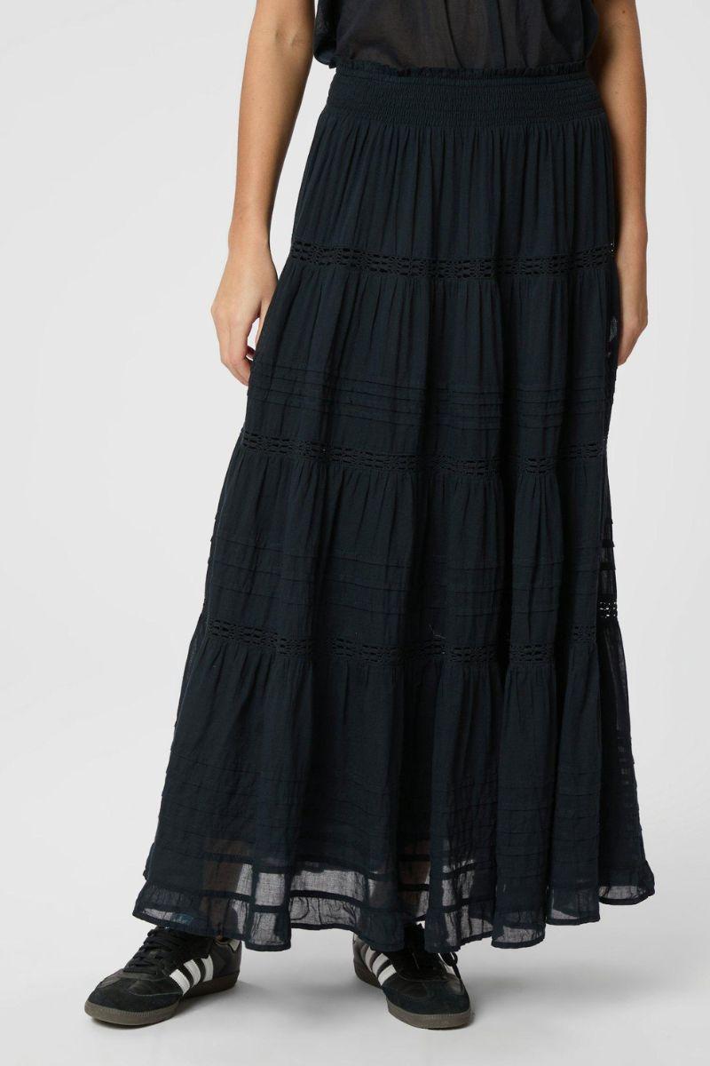 Felicia S Voile Skirt | Navy | Nederdel fra Neo Noir