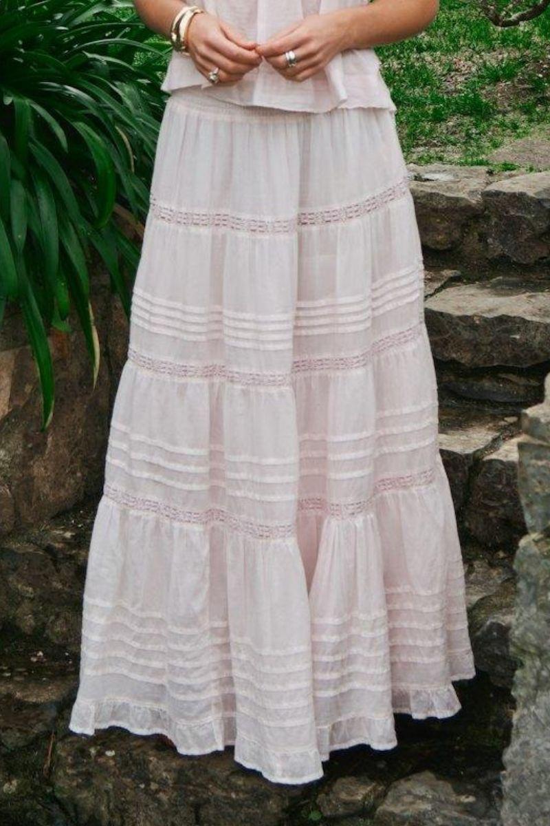 Felicia S Voile Skirt | Light Pink | Nederdel fra Neo Noir