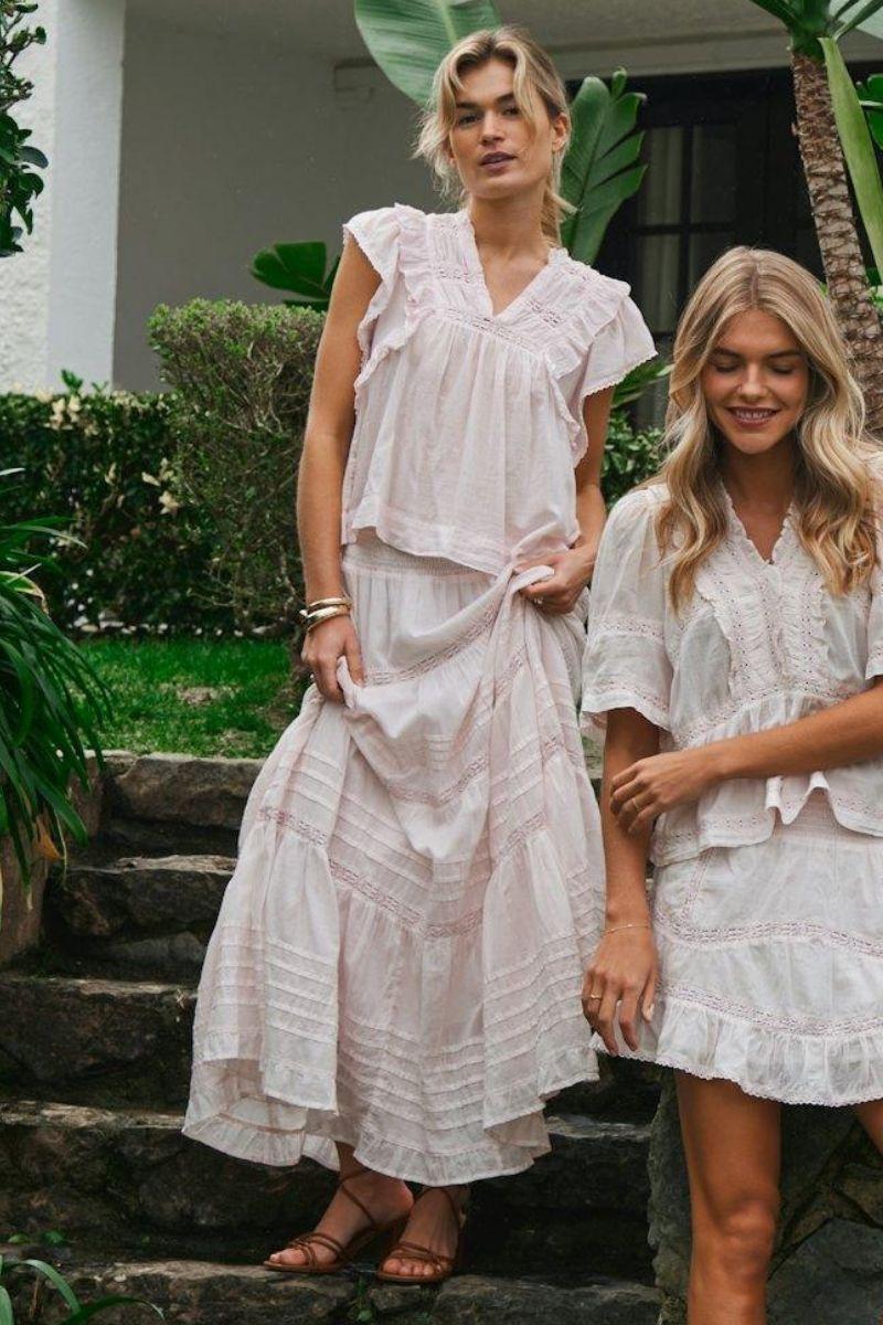 Felicia S Voile Skirt | Light Pink | Nederdel fra Neo Noir