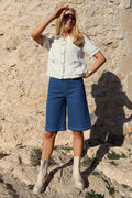 Asta Långa Shorts | Blå Denim