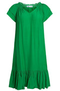 Klänning med kort ärm och soluppgång | Grön