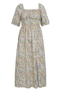 Gro Klänning | Grön Multi Blommig