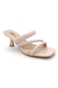 Kitten Heels med remmar | Beige