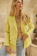 Windy Twill Pinstripe Blazer | Gul Plommon