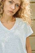Sienna V-Ss T-shirt | Ecru