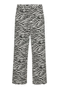 Zion Zebra Crop Pant | Offwhite Black