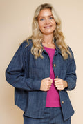 Box Skjortjacka | Marinblå Denim