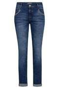 Naomi Ricamo Jeans Regular | Regular Mellanblå