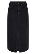 Vika Slit Denimkjol | Svart