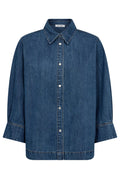 Delina Denim Ss-skjorta 35780 | Mörk Denim