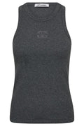 Sahara Broderad Linne 33151 | Mörkgrå