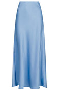 Vicky Heavy Satin Kjol | Rökblå