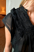 Jayla S Voile Topp | Svart