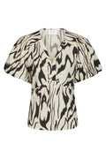 Irina Graphic Zag Blus | Off White
