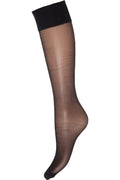 Knähöga sidenlook 2-pack 20 den | Svart
