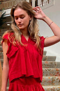 Jayla S Voile Top 159881 | Röd