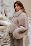 Steff fuskpälsjacka | Beige