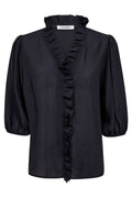 Anika Frill Ss Shirt 35905 | Marinblå