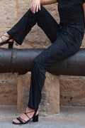 Alma Wide Pants | Svart Simili