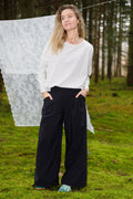Davina Wide Leg Byxor | Svart