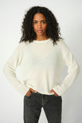 Mape O-Neck Stickad | Ecru