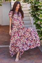 Luna Maxi Frill Skirt | Vivid Rouge | Nederdel fra Black Colour