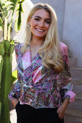 Tiki Ls Twist Blus | Rosa Halsduk