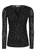 Srtalula Twist V-ringad topp | Svart