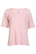 Ulla Ss V-ringad T-shirt | Ljusrosa
