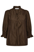 Aila Frill Ss V-Blus 35866 | Mocca