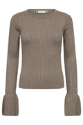 Balin Wide Cuff Stickad 32191 | Ljus valnöt