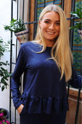 Alma Ls Volang T-shirt | Marinblå Lala