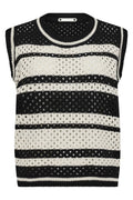 Hoopa Stickad Topp 32187 | Offwhite Svart