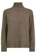 Aima Cashmere High Neck Stickad | Brindle