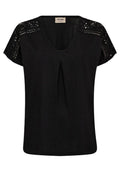 Dayo V-ringad t-shirt | Svart