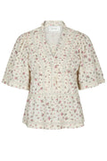 Evienne blommig blush-topp | Rosa