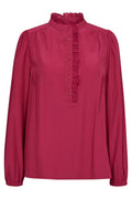 Blus med havsmönster 204789 | Hallon