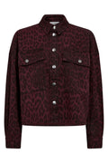 Leo Denim Crop Shirt 35931 | Vinröd