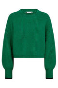 Coralie Crop Rib O-Knit 32140 | Grön