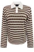 Polo Ls Rosettskjorta | Brun Creme Rosettrandig