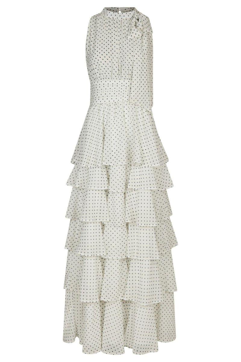 Marli Dot Dress | White | Kjole fra Neo Noir